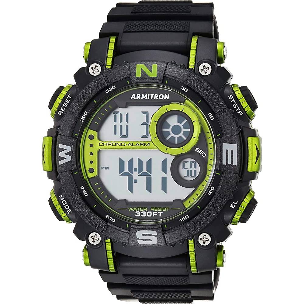 Armitron Sport Men's Digital Chronograph Resin Strap Watch, 40/8284 | Multiple Colors - BGR