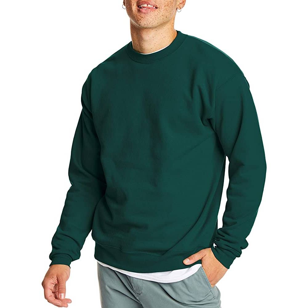 Hanes Men's Sweatshirt, EcoSmart Fleece Crewneck Sweatshirt, Cotton-Blend Fleece Sweatshirt, Plush Fleece Pullover Sweatshirt - DF
