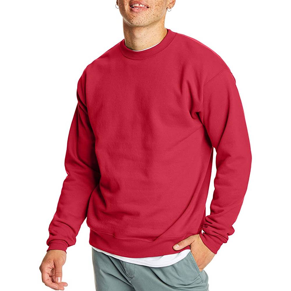 Hanes Men's Sweatshirt, EcoSmart Fleece Crewneck Sweatshirt, Cotton-Blend Fleece Sweatshirt, Plush Fleece Pullover Sweatshirt - DR