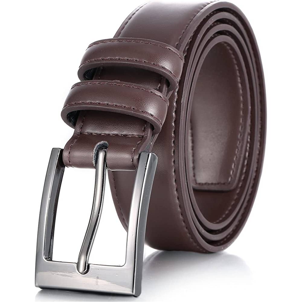 Marino’s Men Genuine Leather Dress Belt with Single Prong Buckle | Multiple Colors - CHBR