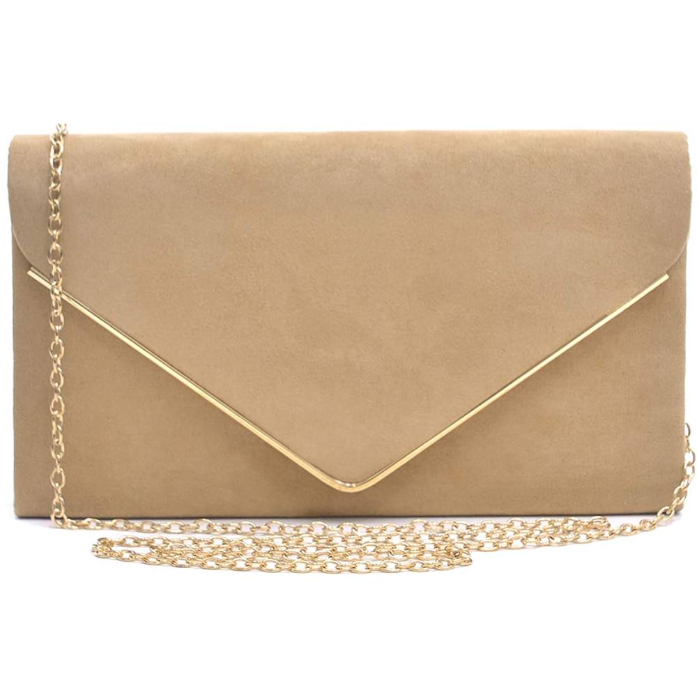 Dasein Women Faux Suede Evening Clutch Bags Formal Party Clutches Wedding Purses Cocktail Prom Clutches | Multiple Colors - CA