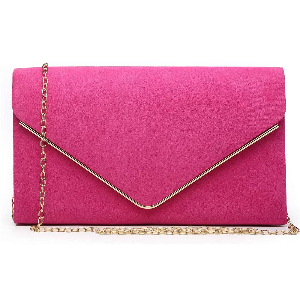 Dasein Women Faux Suede Evening Clutch Bags Formal Party Clutches Wedding Purses Cocktail Prom Clutches | Multiple Colors - RO