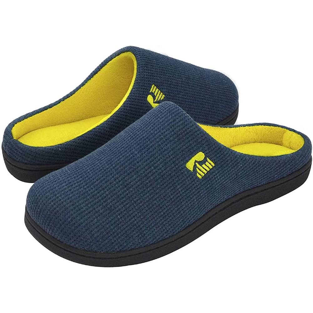 RockDove Men's Original Two-Tone Memory Foam Slipper | Multiple Colors - BLMA
