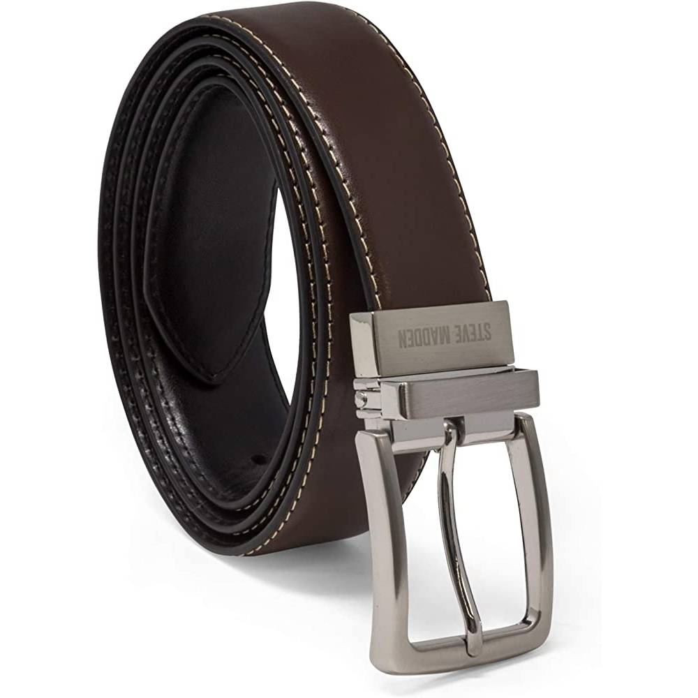 Steve Madden Men's Dress Casual Every Day Leather Belt | Multiple Colors - BRB
