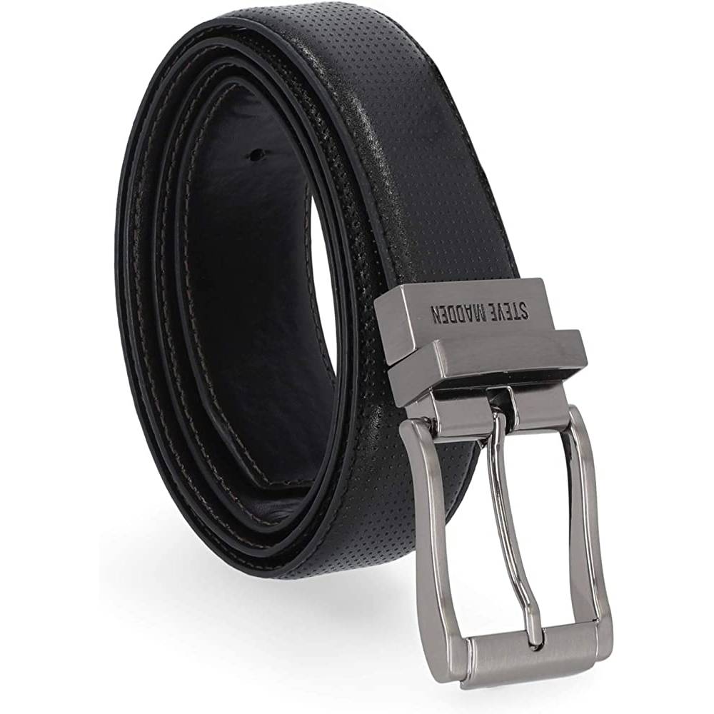 Steve Madden Men's Dress Casual Every Day Leather Belt | Multiple Colors - BBR