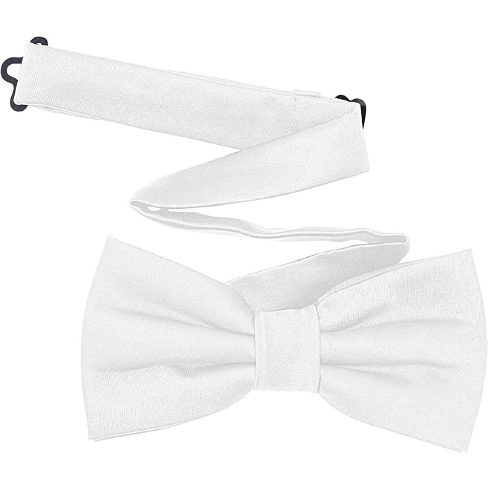 TINYHI Men's Pre-Tied Satin Formal Tuxedo Bowtie Adjustable Length Satin Bow Tie | Multiple Colors - BWH