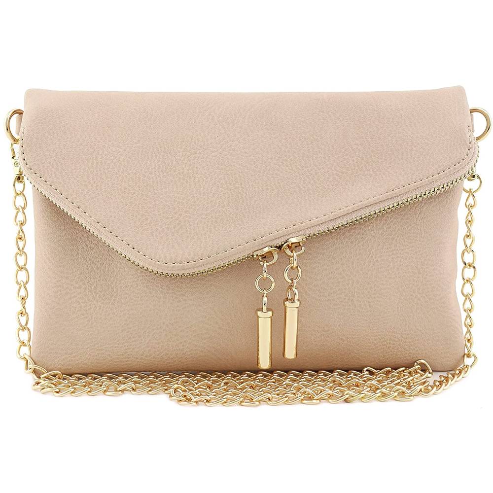 Envelope Wristlet Clutch Crossbody Bag with Chain Strap - NU