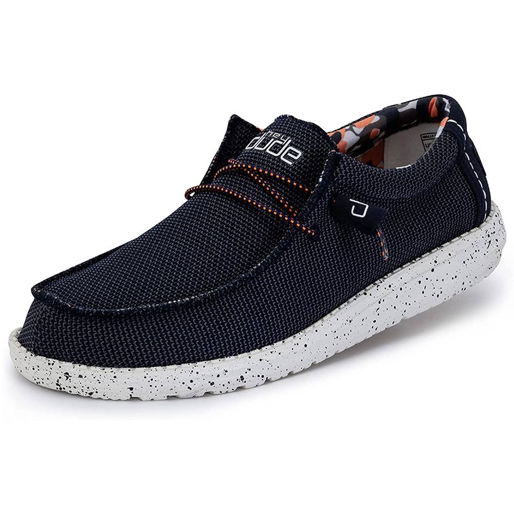 Hey Dude Men's Wally Sox Onyx Multiple Colors | Men’s Shoes | Men's Lace Up Loafers | Comfortable & Light-Weight - BLM