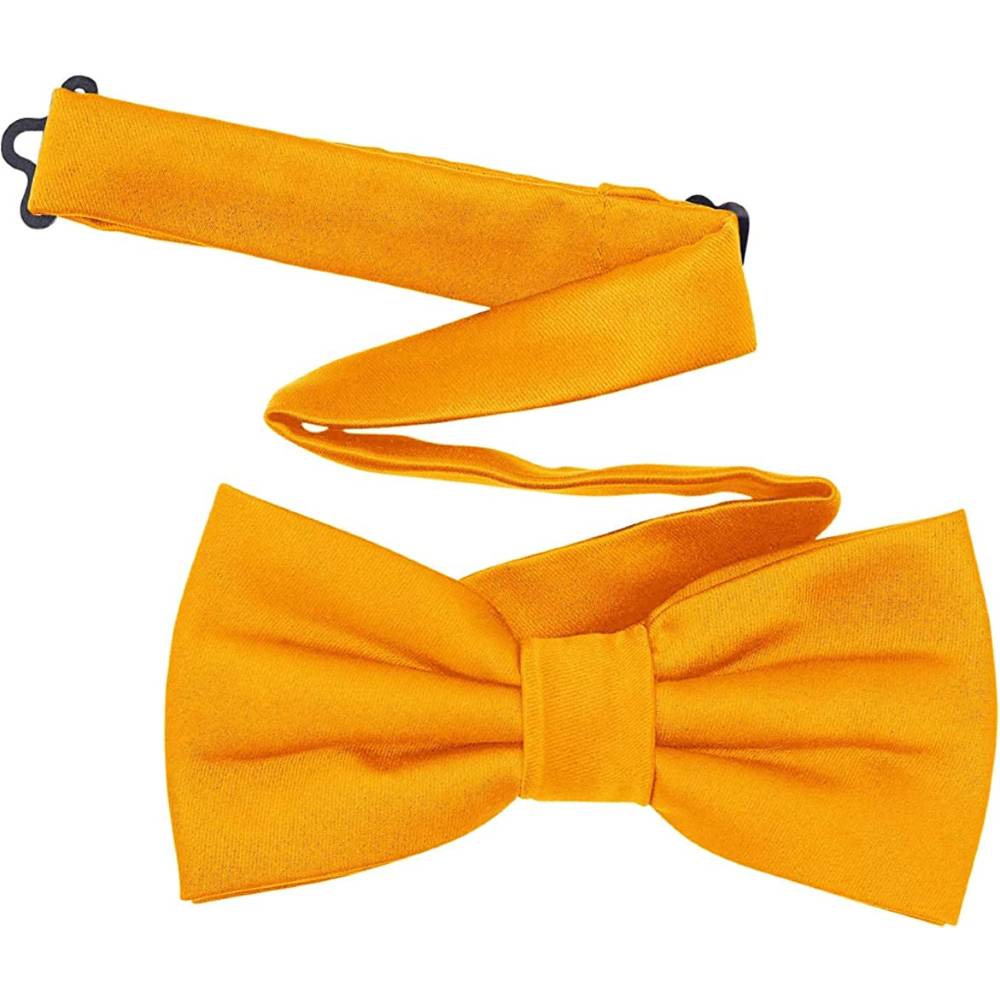 TINYHI Men's Pre-Tied Satin Formal Tuxedo Bowtie Adjustable Length Satin Bow Tie | Multiple Colors - YE