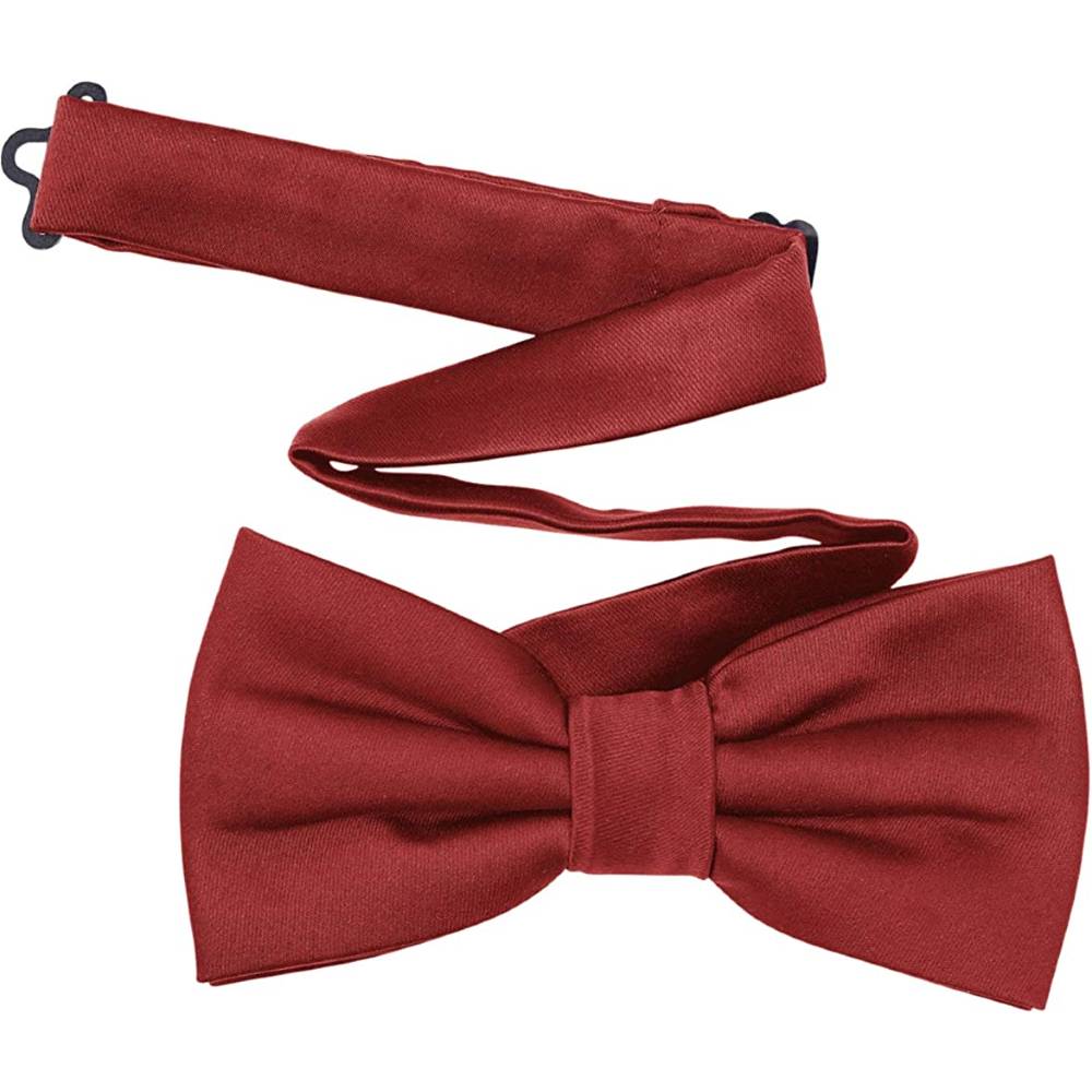TINYHI Men's Pre-Tied Satin Formal Tuxedo Bowtie Adjustable Length Satin Bow Tie | Multiple Colors - TBU