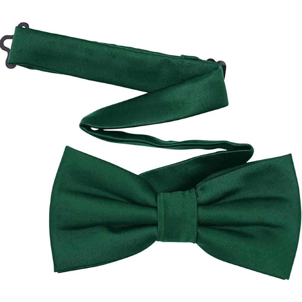 TINYHI Men's Pre-Tied Satin Formal Tuxedo Bowtie Adjustable Length Satin Bow Tie | Multiple Colors - DGR
