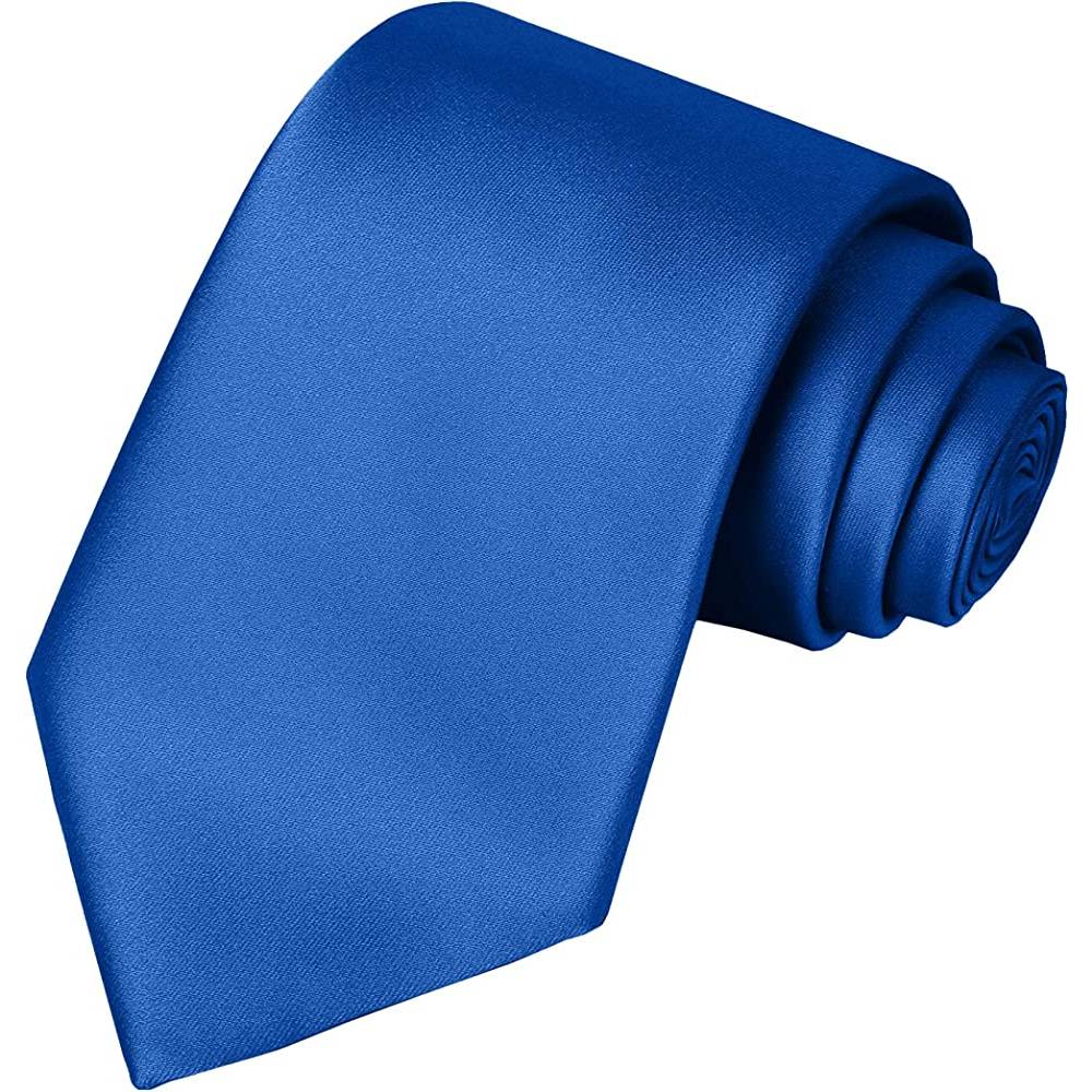 KissTies Solid Satin Tie Pure Color Necktie Mens Ties + Gift Box | Multiple Colors - ROBL