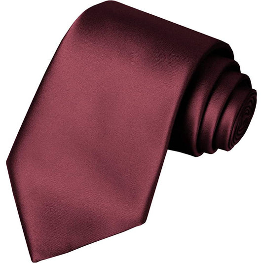 KissTies Solid Satin Tie Pure Color Necktie Mens Ties + Gift Box | Multiple Colors - BRE