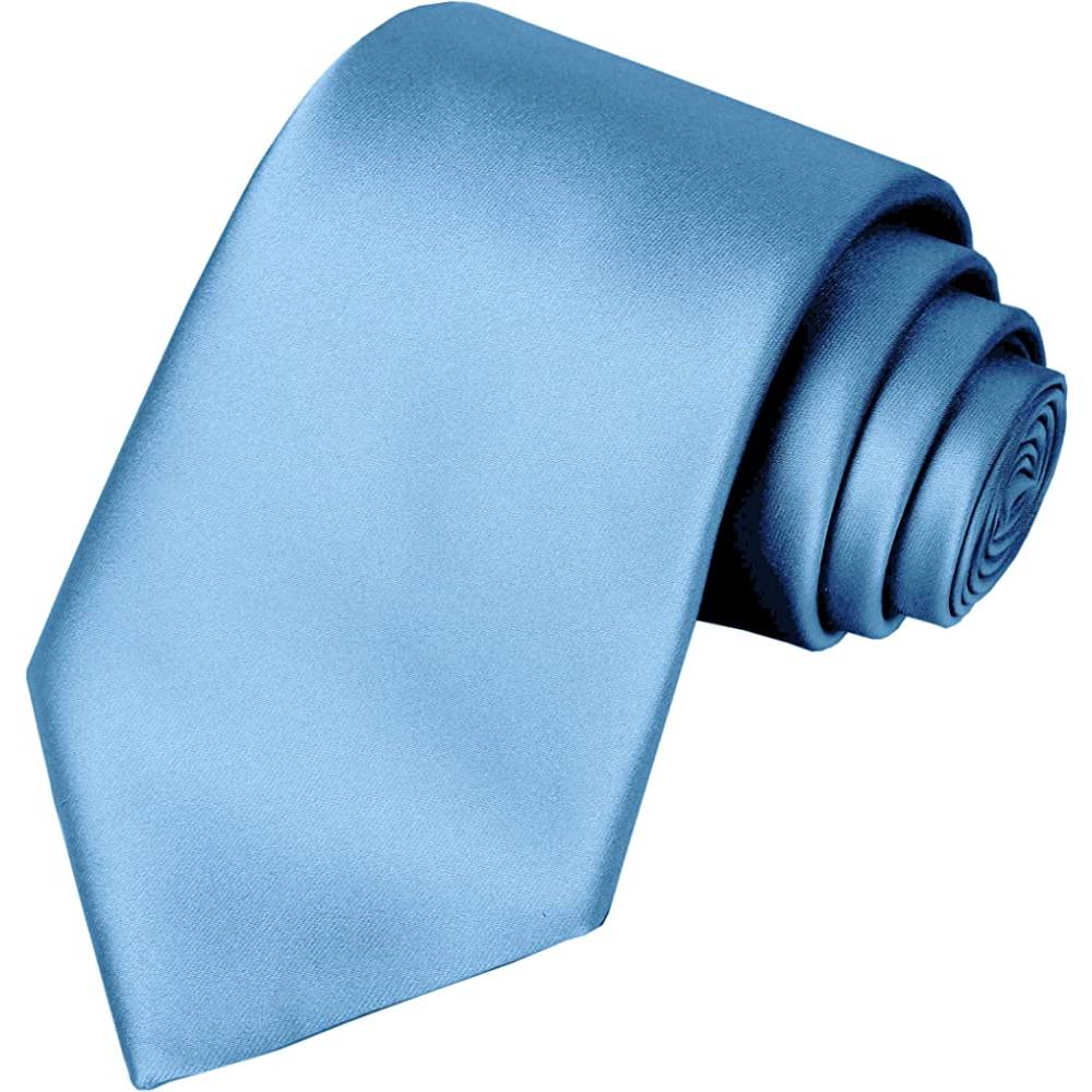 KissTies Solid Satin Tie Pure Color Necktie Mens Ties + Gift Box | Multiple Colors - SBL