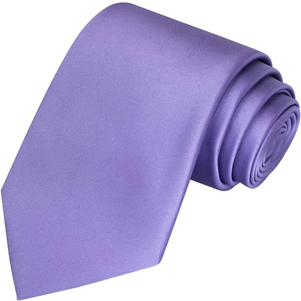 KissTies Solid Satin Tie Pure Color Necktie Mens Ties + Gift Box | Multiple Colors - LAL
