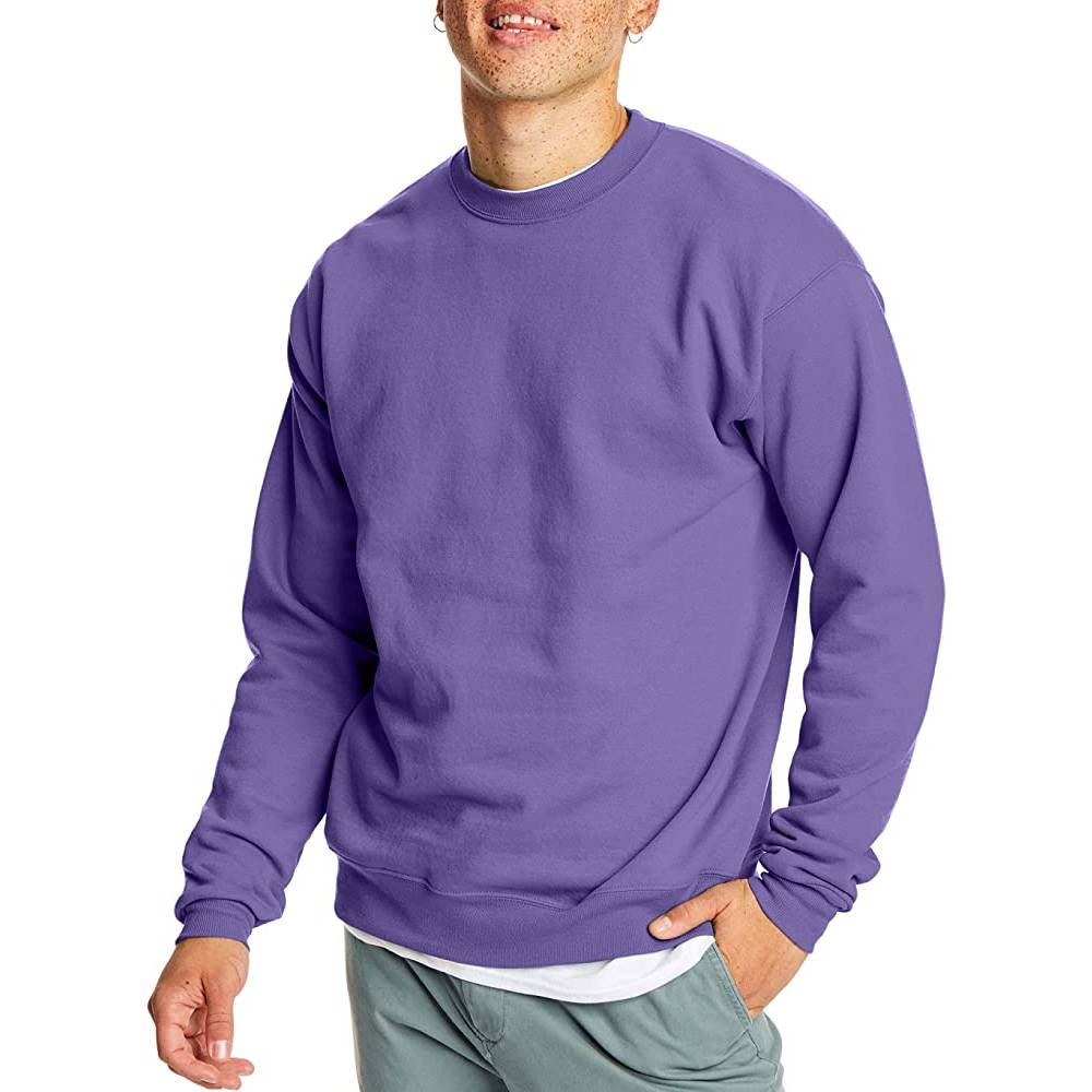 Hanes Men's Sweatshirt, EcoSmart Fleece Crewneck Sweatshirt, Cotton-Blend Fleece Sweatshirt, Plush Fleece Pullover Sweatshirt - PU