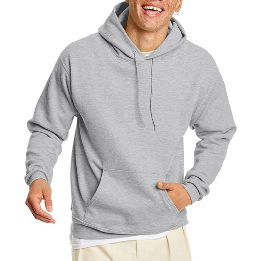 Hanes Men's Sweatshirt, EcoSmart Fleece Hoodie, Cotton-Blend Fleece Hooded Sweatshirt, Plush Fleece Pullover Hoodie | Multiple Colors - A