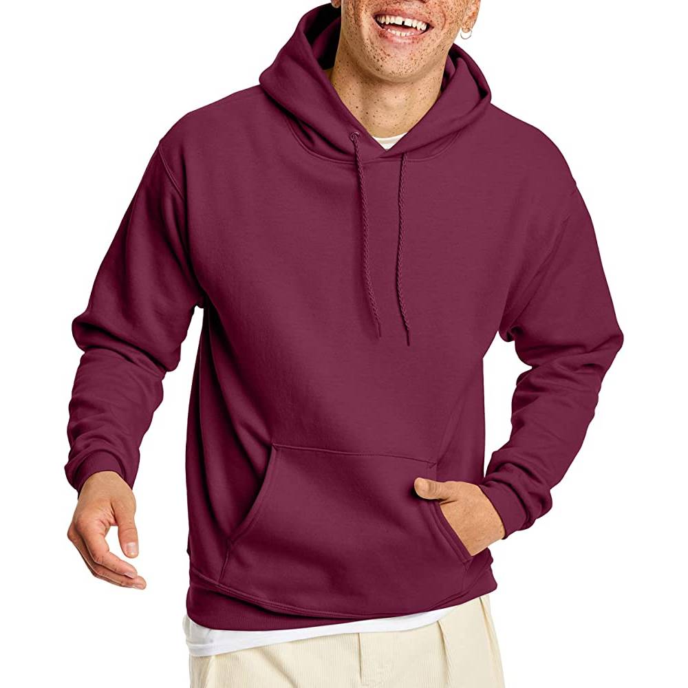 Hanes Men's Sweatshirt, EcoSmart Fleece Hoodie, Cotton-Blend Fleece Hooded Sweatshirt, Plush Fleece Pullover Hoodie | Multiple Colors - MA