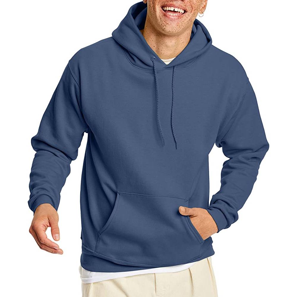 Hanes Men's Sweatshirt, EcoSmart Fleece Hoodie, Cotton-Blend Fleece Hooded Sweatshirt, Plush Fleece Pullover Hoodie | Multiple Colors - DBL