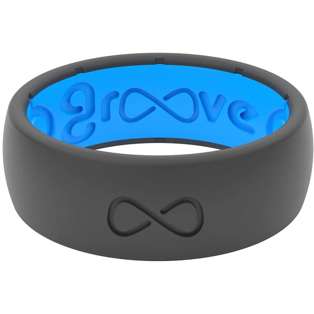 Solid Silicone Ring by Groove Life - Breathable Rubber Wedding Rings for Men, Lifetime Coverage, Unique Design, Comfort Fit Ring | Multiple Colors and Sizes - DSTBL
