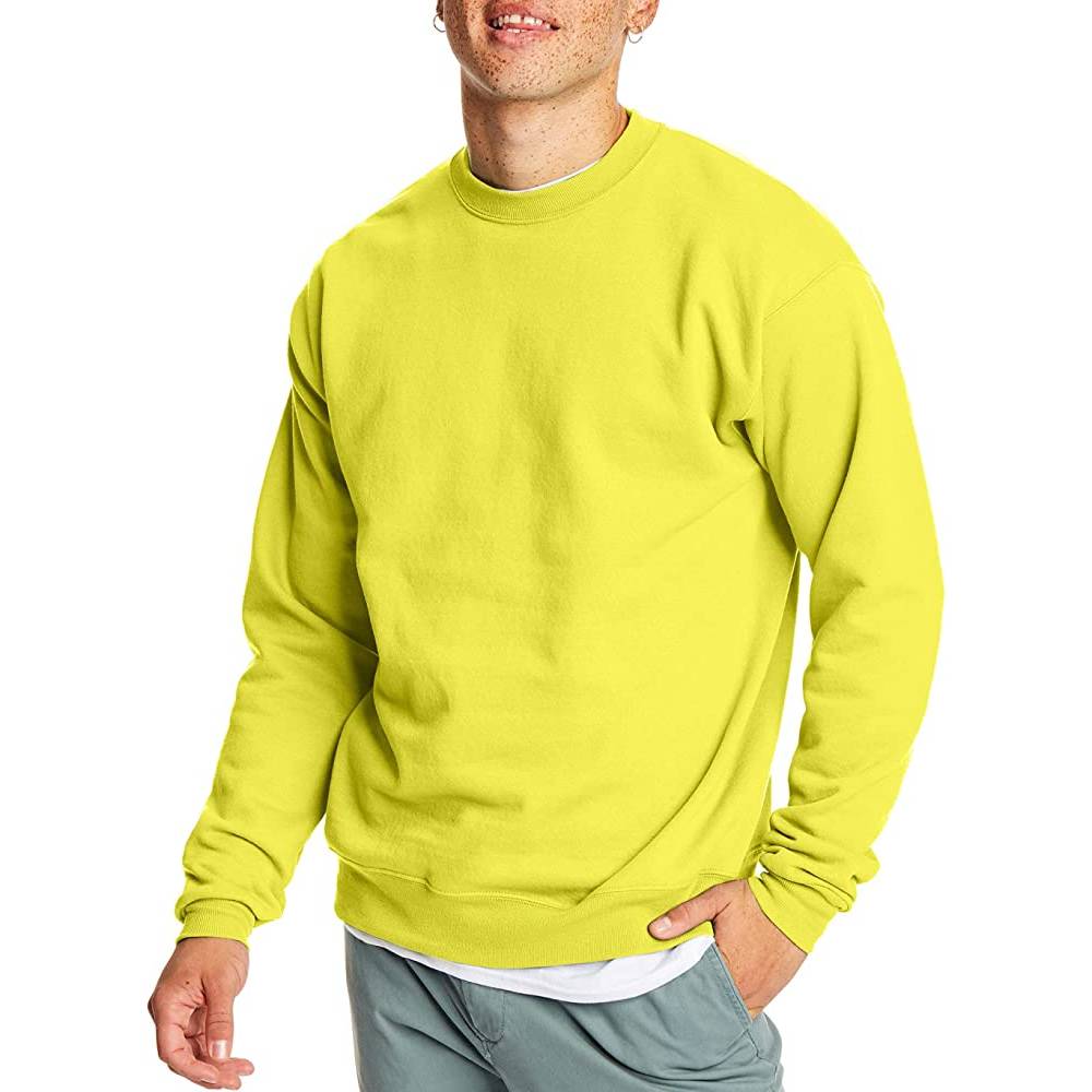 Hanes Men's Sweatshirt, EcoSmart Fleece Crewneck Sweatshirt, Cotton-Blend Fleece Sweatshirt, Plush Fleece Pullover Sweatshirt - SGR