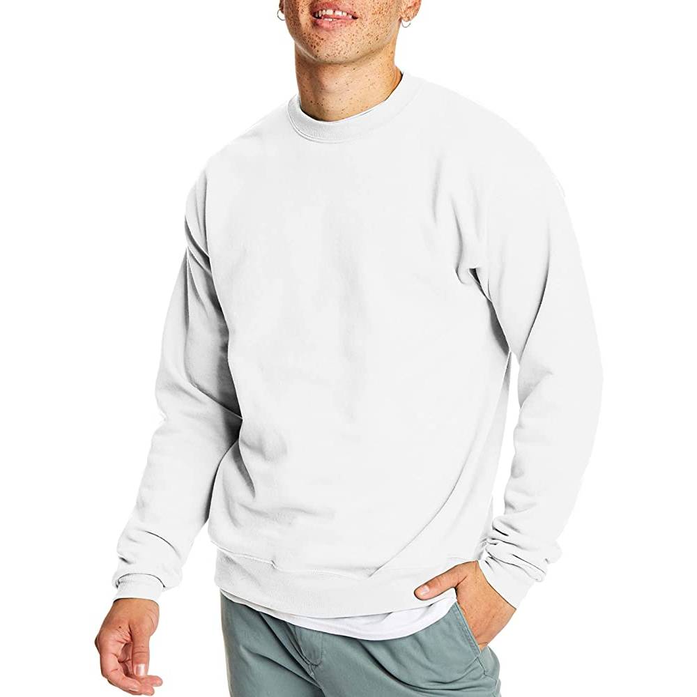 Hanes Men's Sweatshirt, EcoSmart Fleece Crewneck Sweatshirt, Cotton-Blend Fleece Sweatshirt, Plush Fleece Pullover Sweatshirt - WH