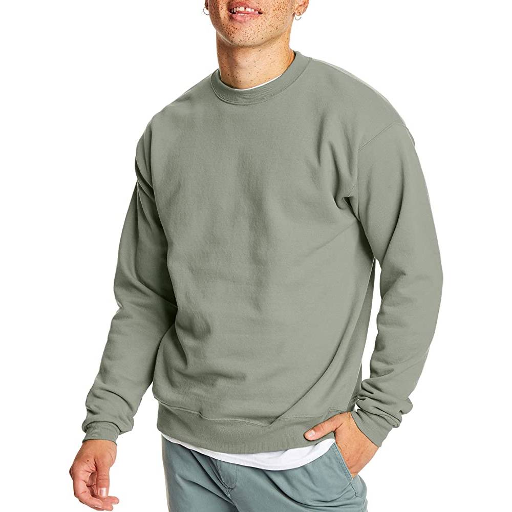 Hanes Men's Sweatshirt, EcoSmart Fleece Crewneck Sweatshirt, Cotton-Blend Fleece Sweatshirt, Plush Fleece Pullover Sweatshirt - STGR