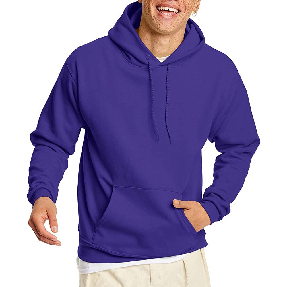 Hanes Men's Sweatshirt, EcoSmart Fleece Hoodie, Cotton-Blend Fleece Hooded Sweatshirt, Plush Fleece Pullover Hoodie | Multiple Colors - PU