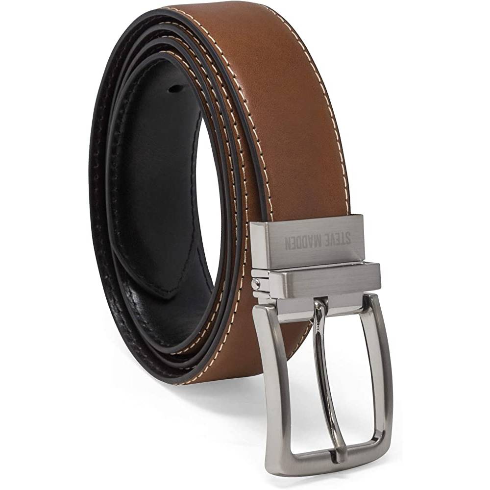 Steve Madden Men's Dress Casual Every Day Leather Belt | Multiple Colors - CBF