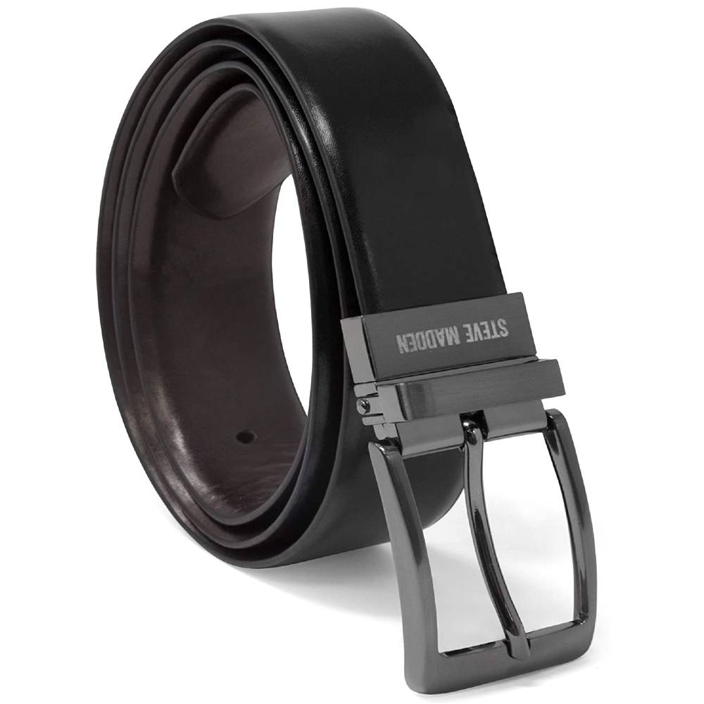 Steve Madden Men's Dress Casual Every Day Leather Belt | Multiple Colors - BBRBU