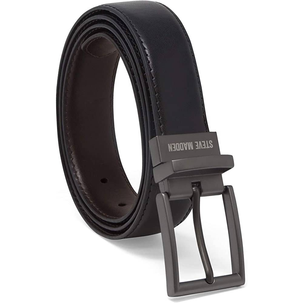 Steve Madden Men's Dress Casual Every Day Leather Belt | Multiple Colors - BBRS