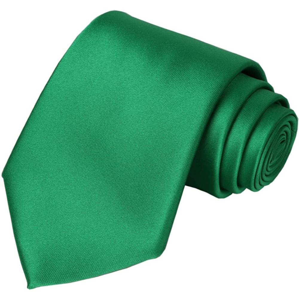 KissTies Solid Satin Tie Pure Color Necktie Mens Ties + Gift Box | Multiple Colors - GR