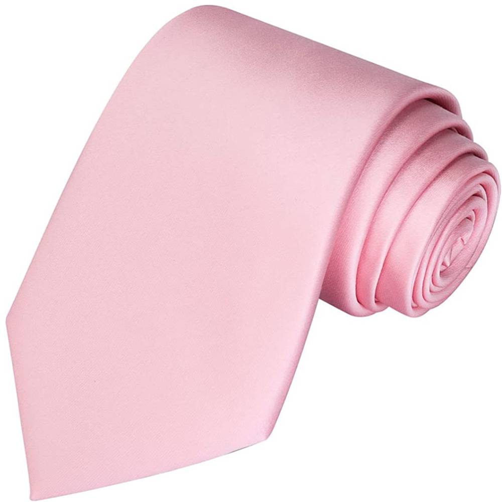 KissTies Solid Satin Tie Pure Color Necktie Mens Ties + Gift Box | Multiple Colors - PI