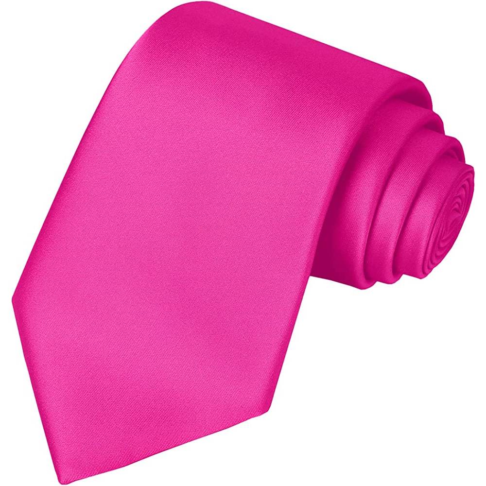 KissTies Solid Satin Tie Pure Color Necktie Mens Ties + Gift Box | Multiple Colors - FUPK