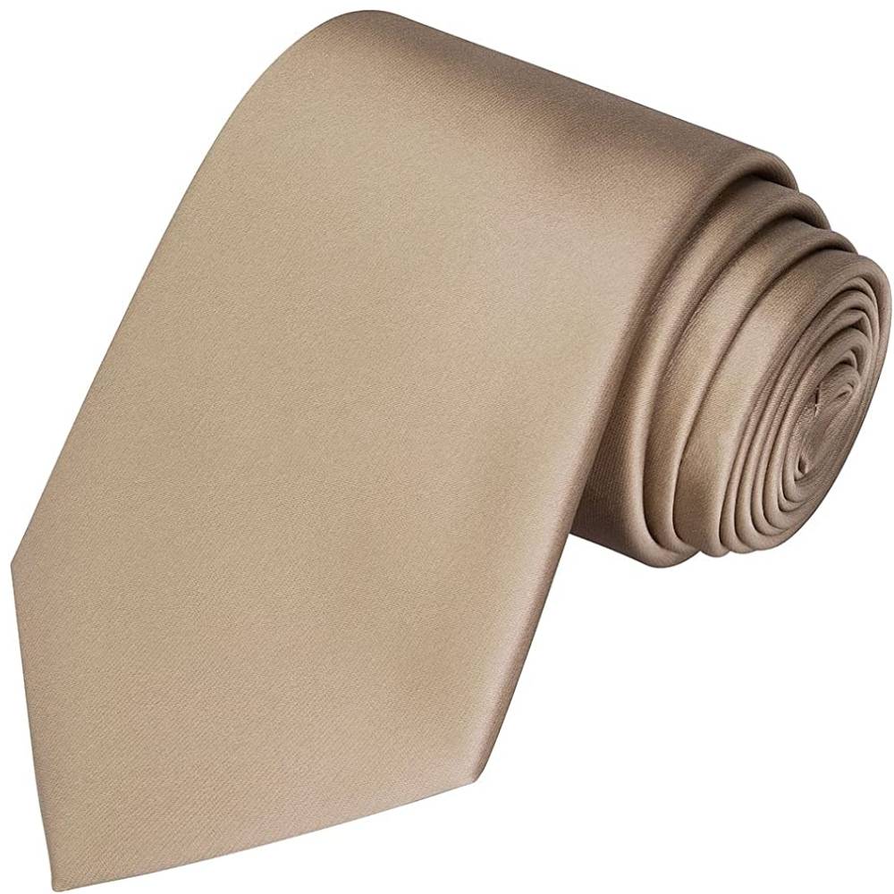 KissTies Solid Satin Tie Pure Color Necktie Mens Ties + Gift Box | Multiple Colors - TA