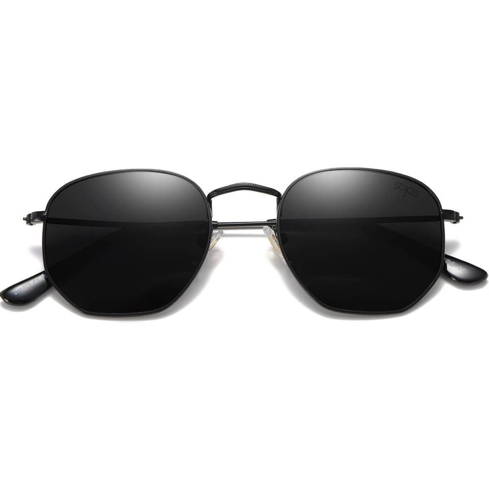 SOJOS Small Square Polarized Sunglasses for Men and Women Polygon Mirrored Lens SJ1072 | Multiple Colors - GR
