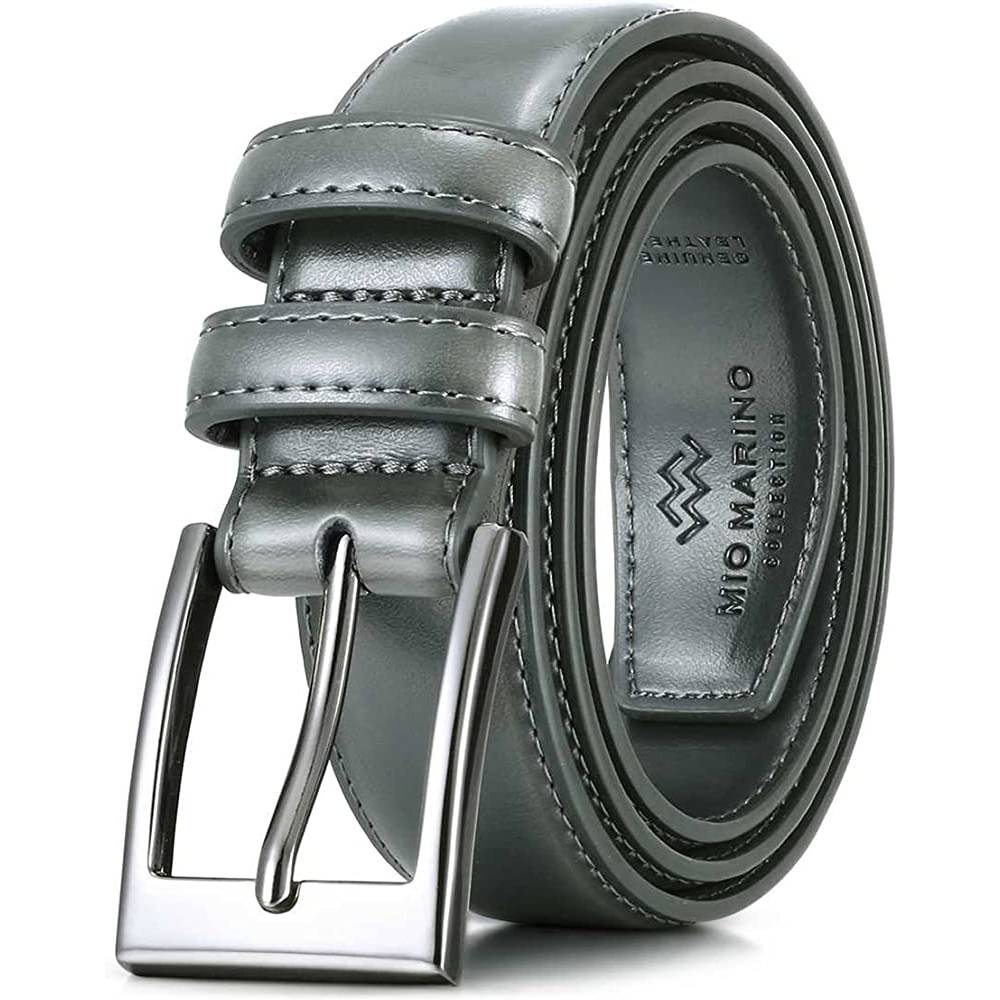 Marino’s Men Genuine Leather Dress Belt with Single Prong Buckle | Multiple Colors - CHA