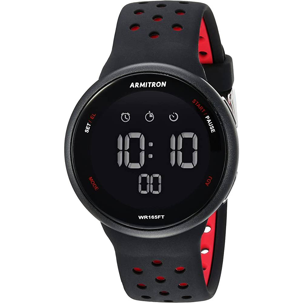Armitron Sport Unisex Digital Chronograph Silicone Strap Watch, 40/8423 - BR