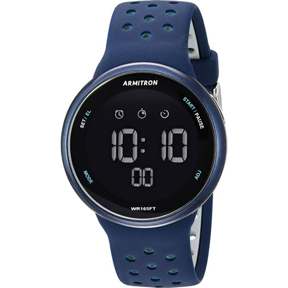 Armitron Sport Unisex Digital Chronograph Silicone Strap Watch, 40/8423 - NBLG