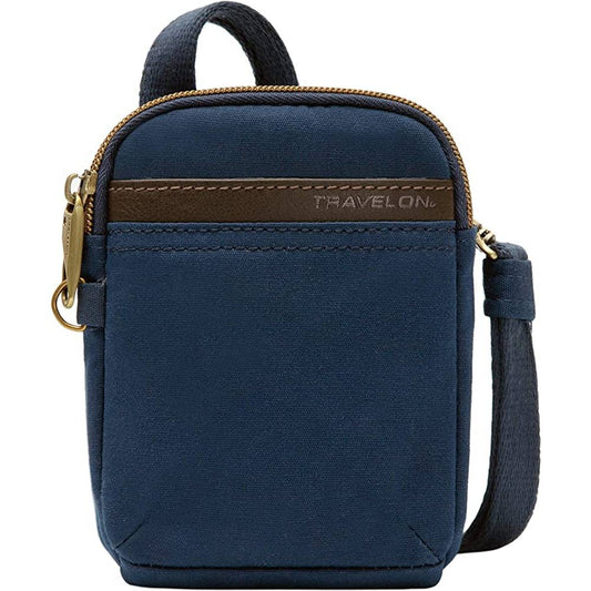 Travelon Anti-Theft Courier Mini Crossbody, Navy, 4.5" x 6.5" x 1.75" | Multiple Colors - N