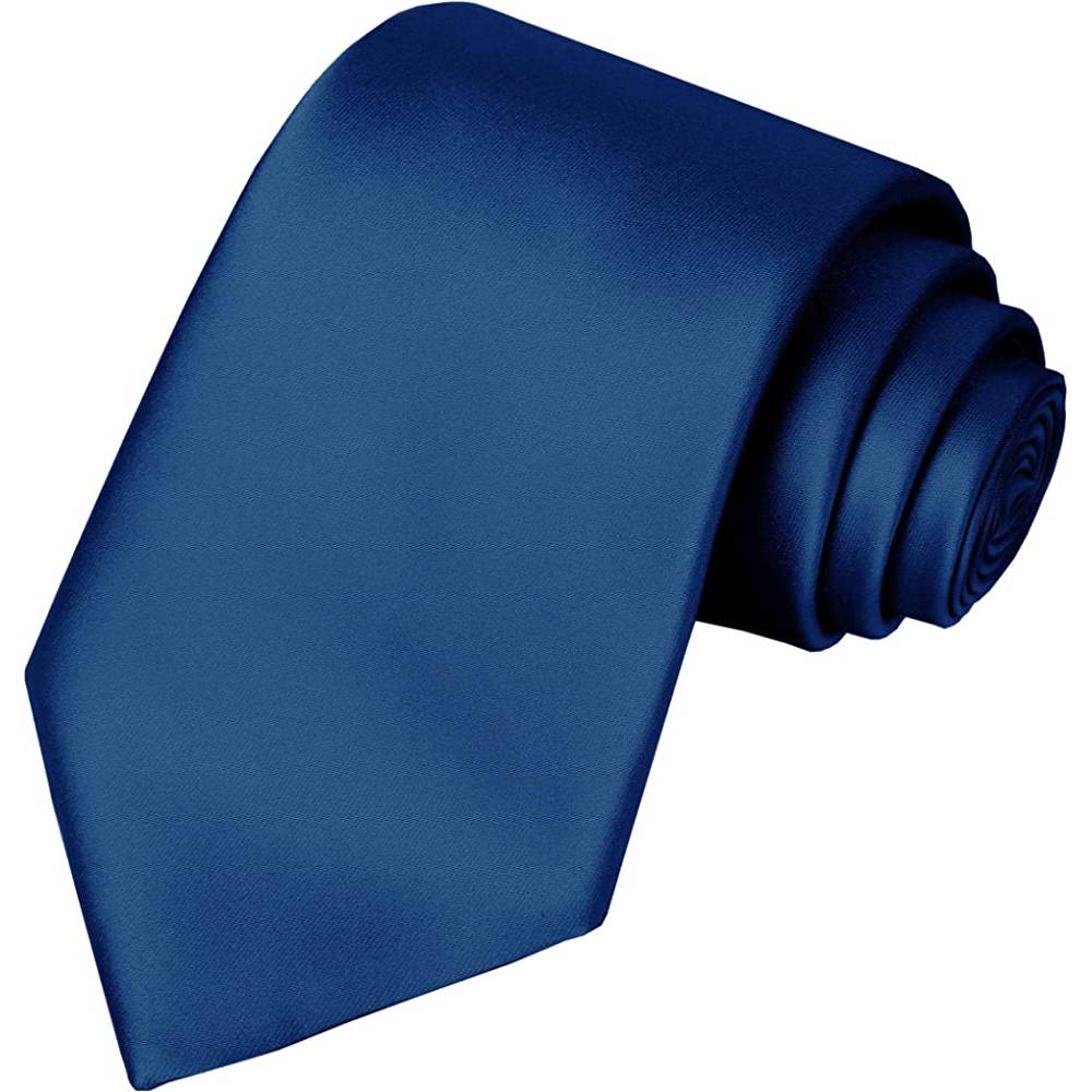 KissTies Solid Satin Tie Pure Color Necktie Mens Ties + Gift Box | Multiple Colors - RABL