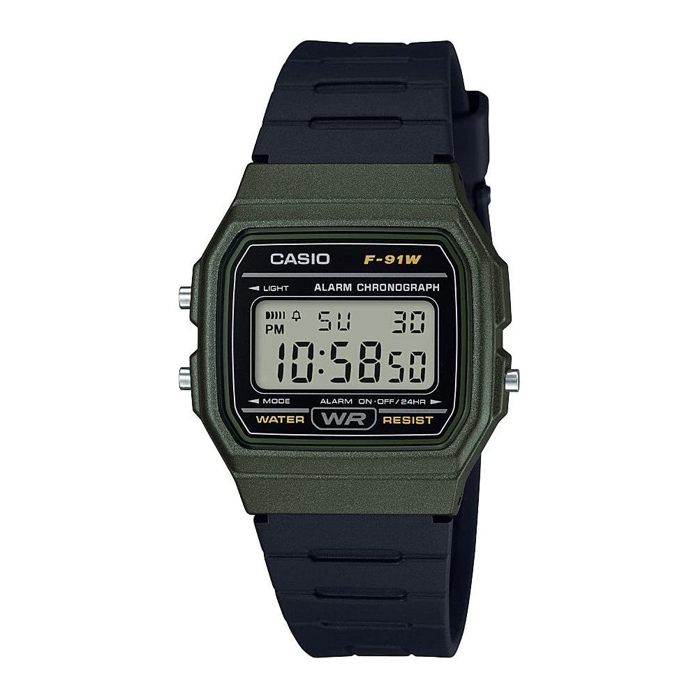 Casio F91W-1 Classic Resin Strap Digital Sport Watch - Green