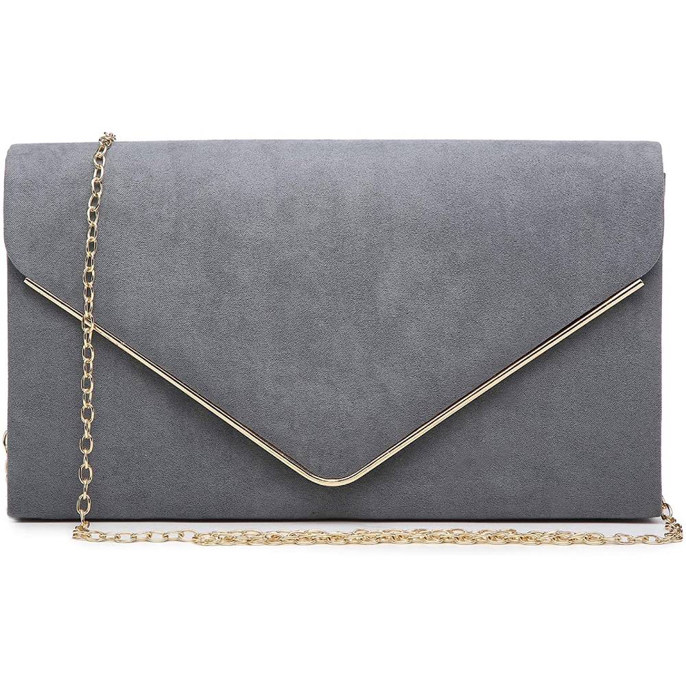 Dasein Women Faux Suede Evening Clutch Bags Formal Party Clutches Wedding Purses Cocktail Prom Clutches | Multiple Colors - PE