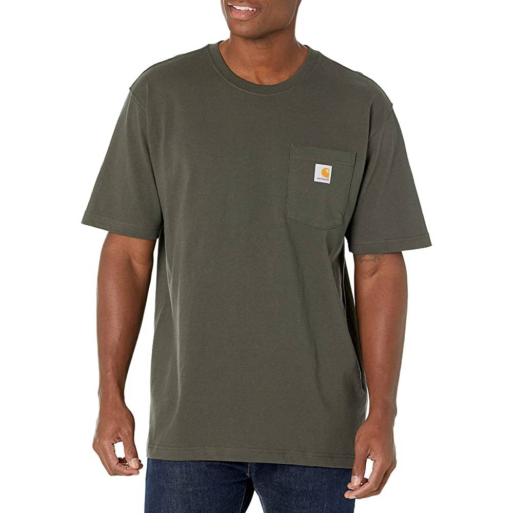 Carhartt Men's Loose Fit Heavyweight Short-Sleeve Pocket T-Shirt | Multiple Colors and Sizes - PEA