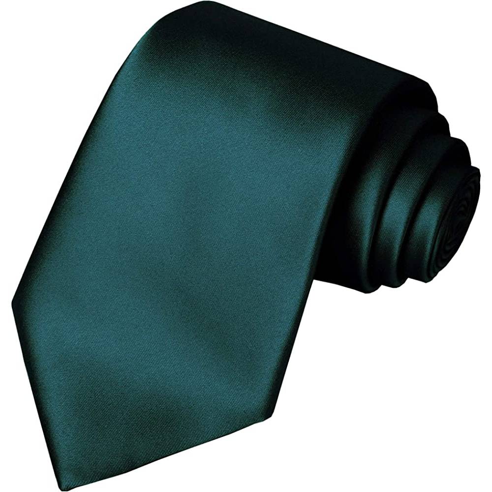 KissTies Solid Satin Tie Pure Color Necktie Mens Ties + Gift Box | Multiple Colors - GRH