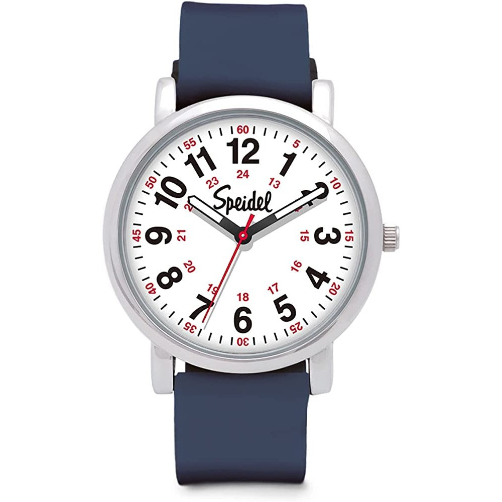 Speidel Original Scrub Watch™ for Nurse, Medical Professionals and Students – Various Medical Scrub Colors, Easy Read Dial, Military Time with Second Hand, Silicone Band, Water Resistant - N