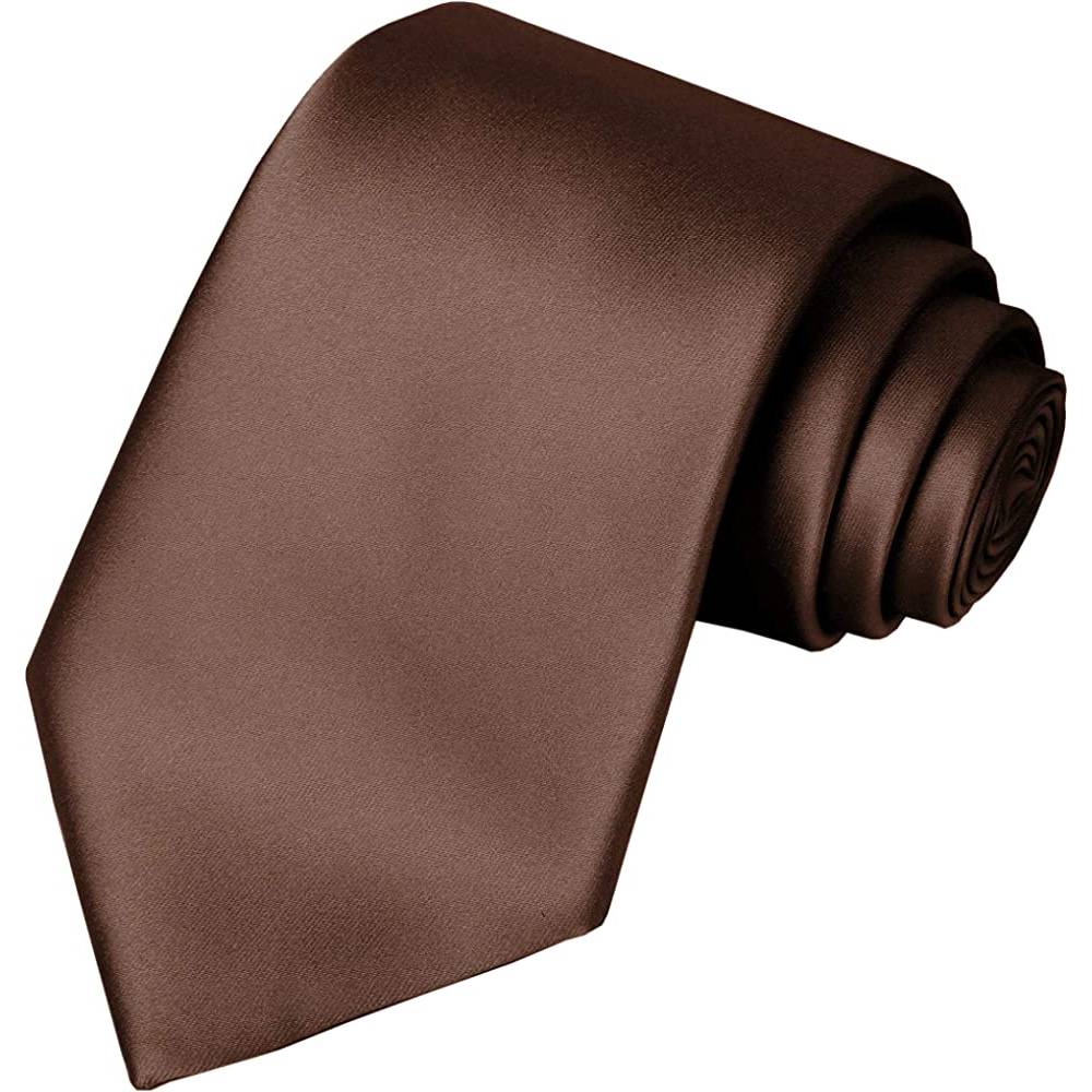 KissTies Solid Satin Tie Pure Color Necktie Mens Ties + Gift Box | Multiple Colors - TUBR