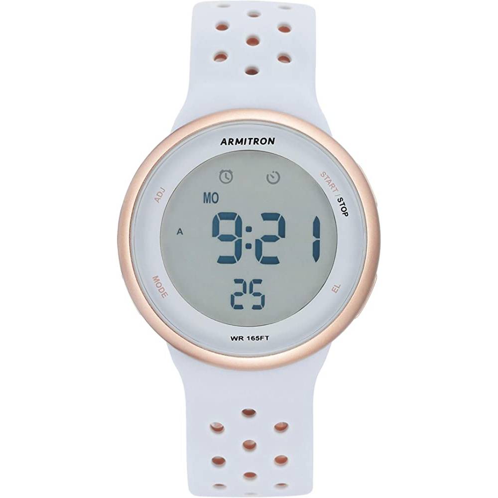 Armitron Sport Unisex Digital Chronograph Silicone Strap Watch, 40/8423 - PBL