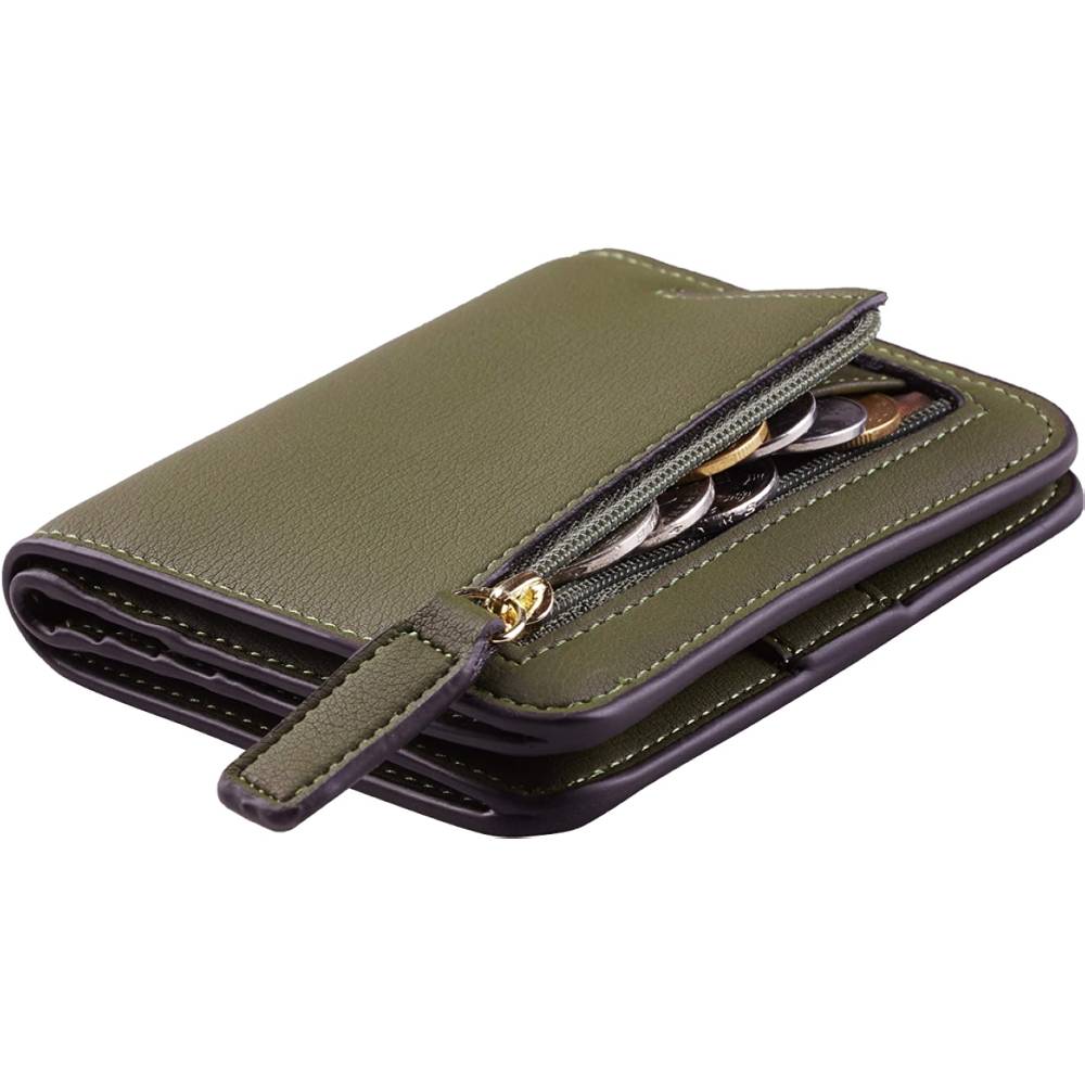 Toughergun Womens Rfid Blocking Small Compact Bifold Luxury Genuine Leather Pocket Wallet Ladies Mini Purse with ID Window | Multiple Colors and Sizes - RGA