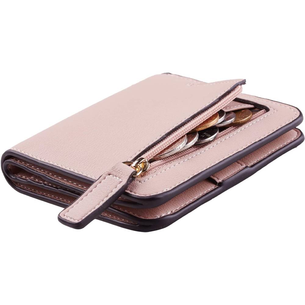 Toughergun Womens Rfid Blocking Small Compact Bifold Luxury Genuine Leather Pocket Wallet Ladies Mini Purse with ID Window | Multiple Colors and Sizes - RPC